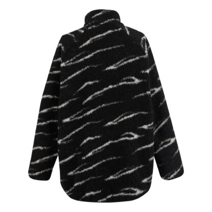 REGATTA LADIES FRANKIE BORG FULL ZIP FLEECE BLACK LIGHT VANILLA - Image 3