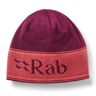 RAB LOGO BAND BEANIE MULBERRY/HIBISCUS