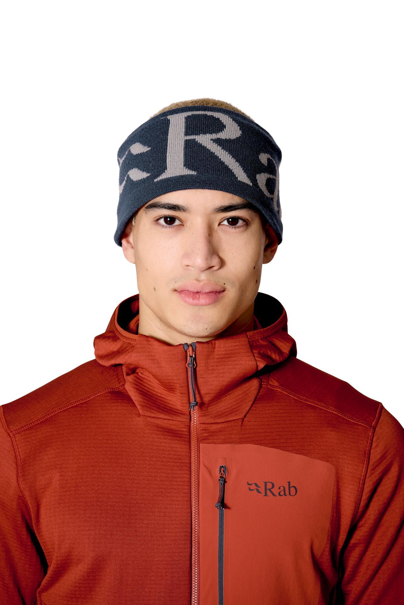 RAB KNITTED LOGO HEADBAND TEMPEST BLUE/LIGHT ZINC - Image 2