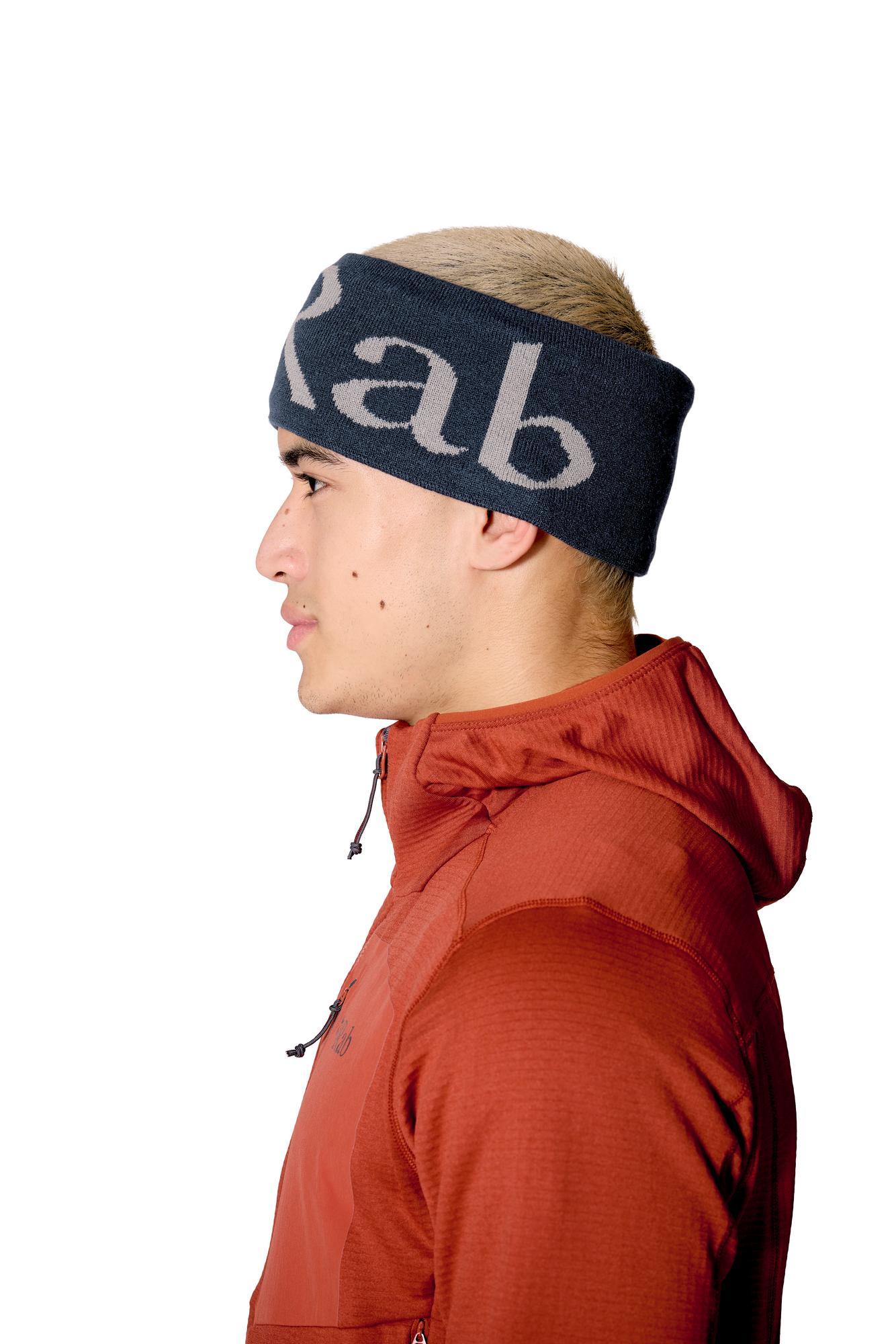 RAB KNITTED LOGO HEADBAND TEMPEST BLUE/LIGHT ZINC - Image 3